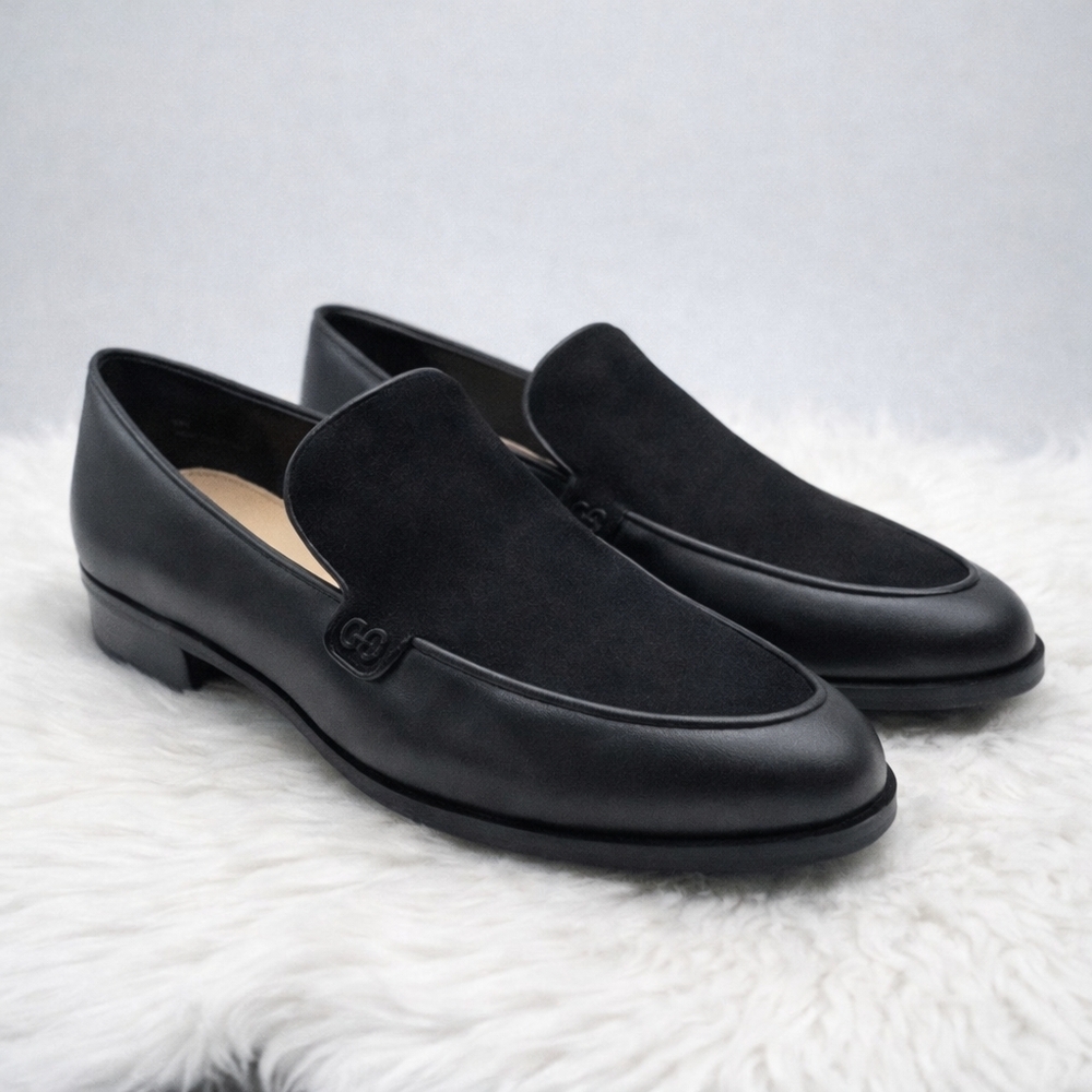 Pic&Pay | "Kadence" Black leather and suede loafers